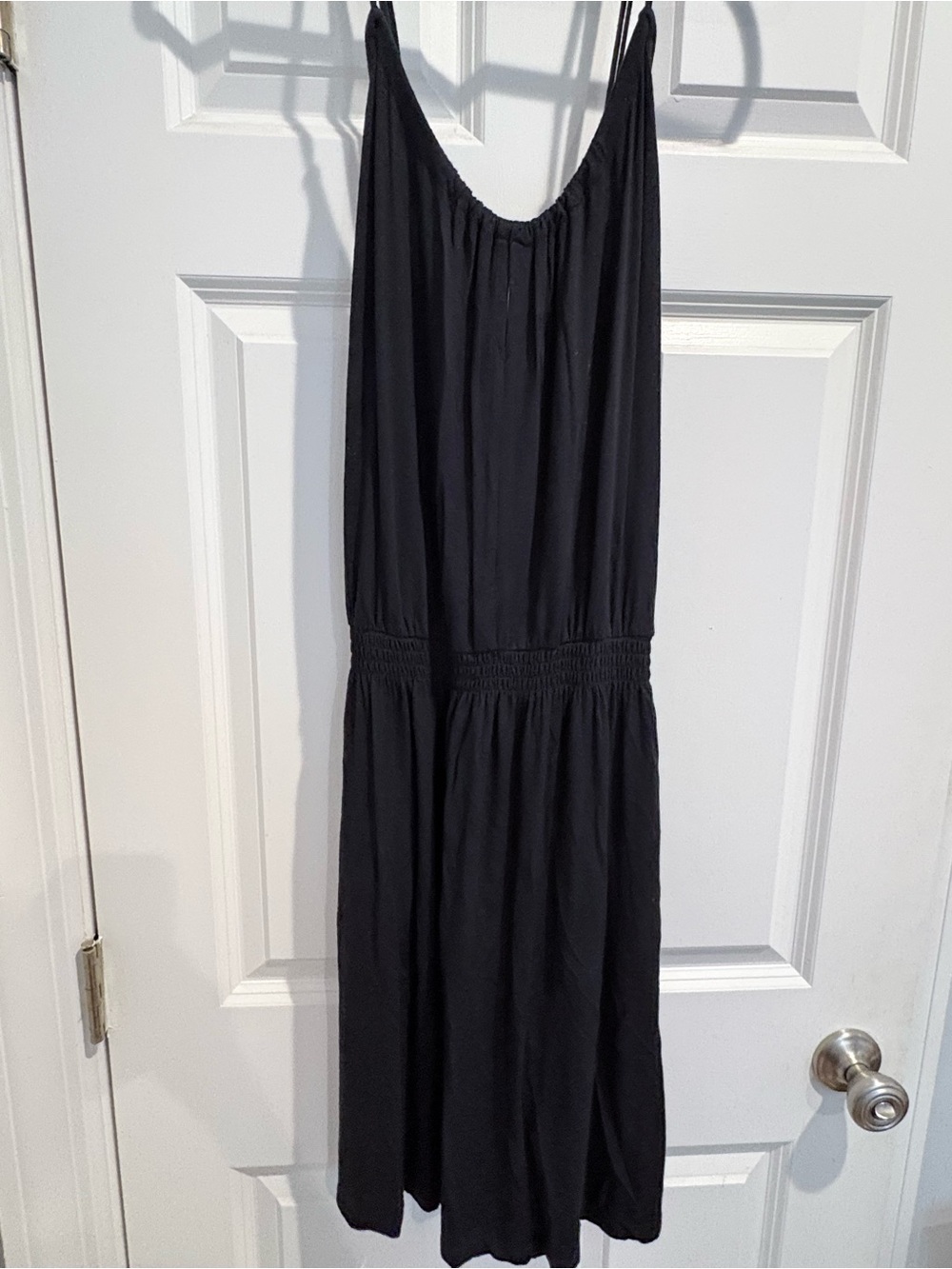 Caslon Black Midi Dress – Large – Modal Blend – Keyhole Detail – With Pockets